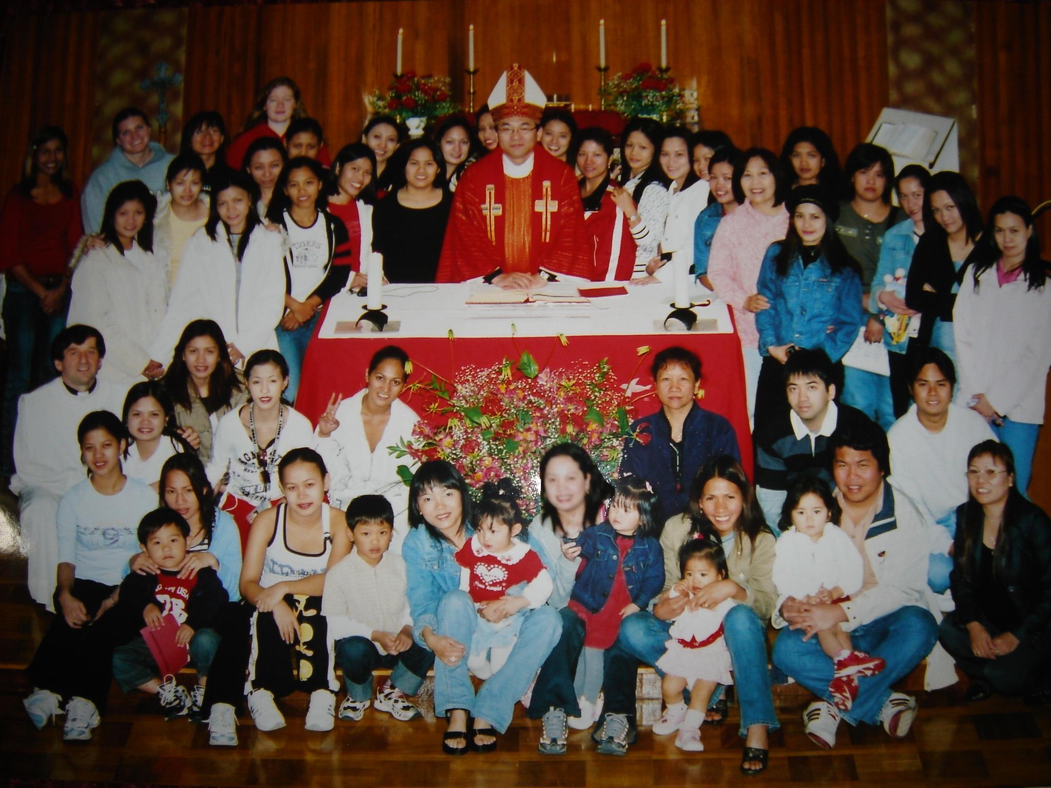 Bishop Kikuchi visiting Yamagata - May 15, 2005